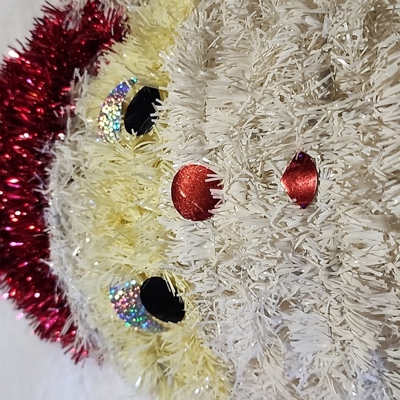 VINTAGE CHRISTMAS SANTA CLAUS FACE WALL HANGING - Picture 3 of 3